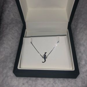 J Gothic initial Choker - Adinas Jewels